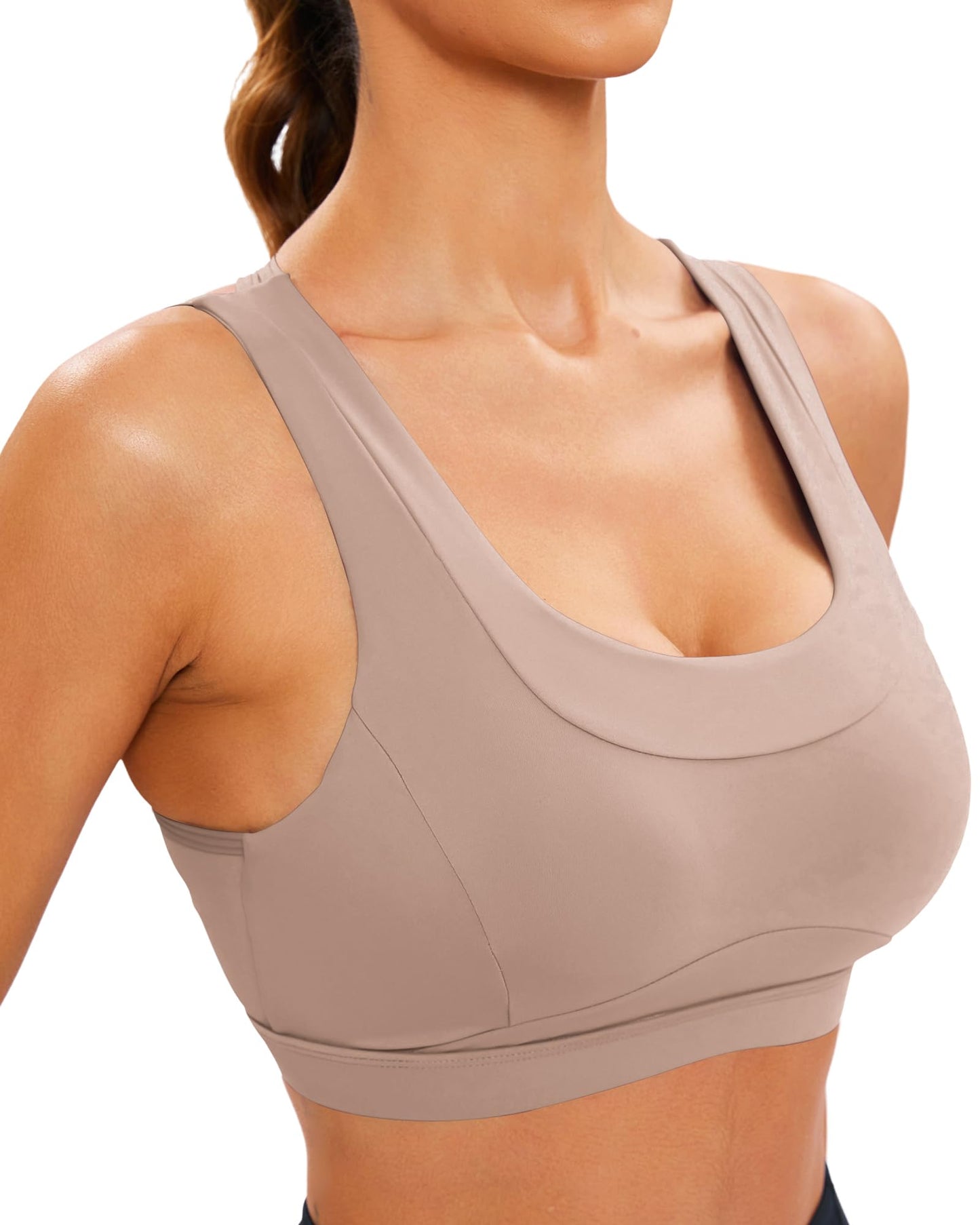 RUNNING GIRL® High-Support Racerback Tank Style Sports Bra | Fixed Molded Cups