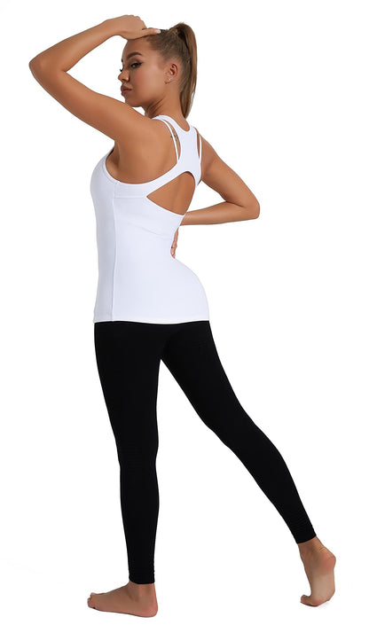RUNNING GIRL® Sculpt Racerback Tank Top with Built-in Bra