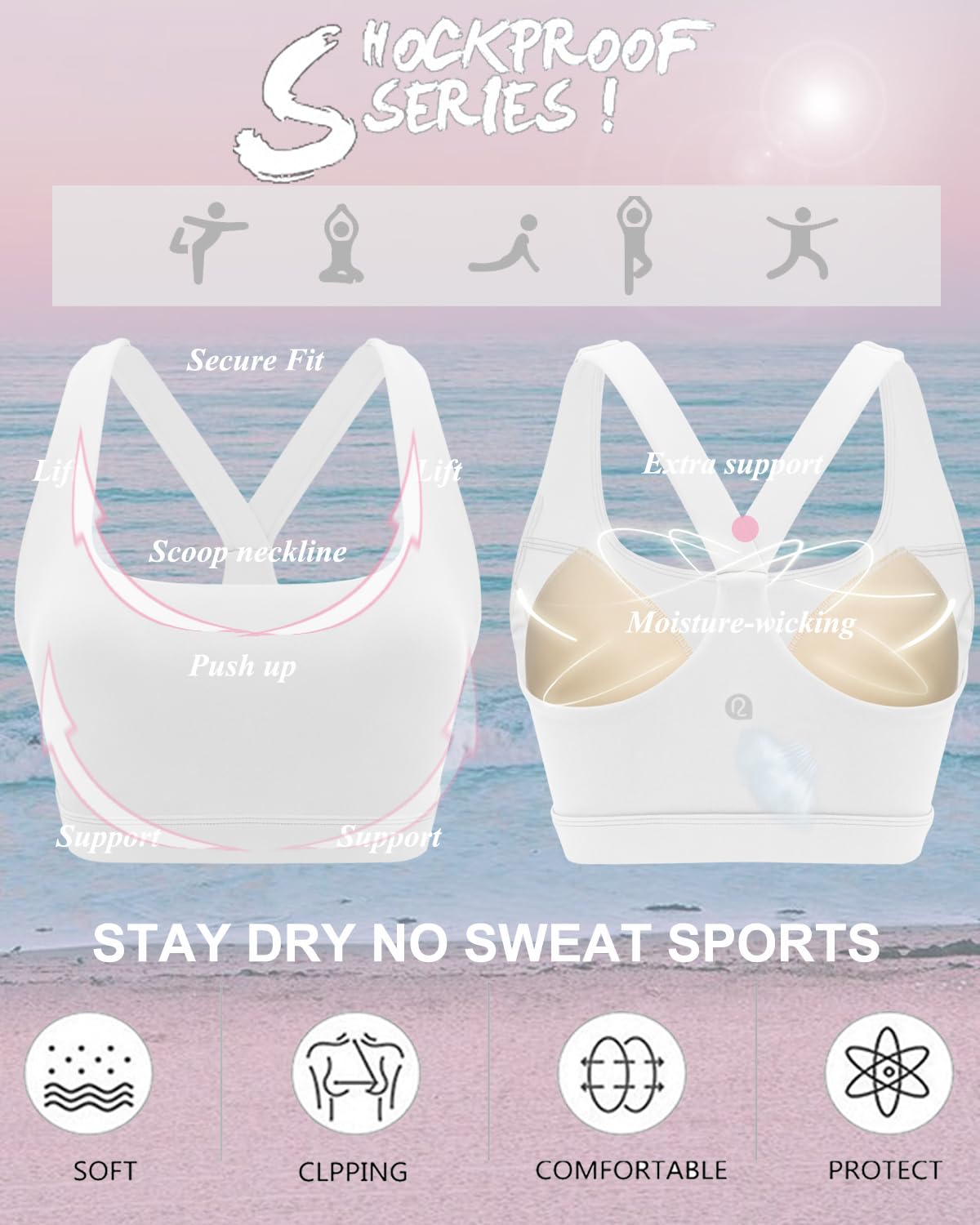 RUNNING GIRL® High-Support Sculpt Sports Bra - Fixed Molded Cups