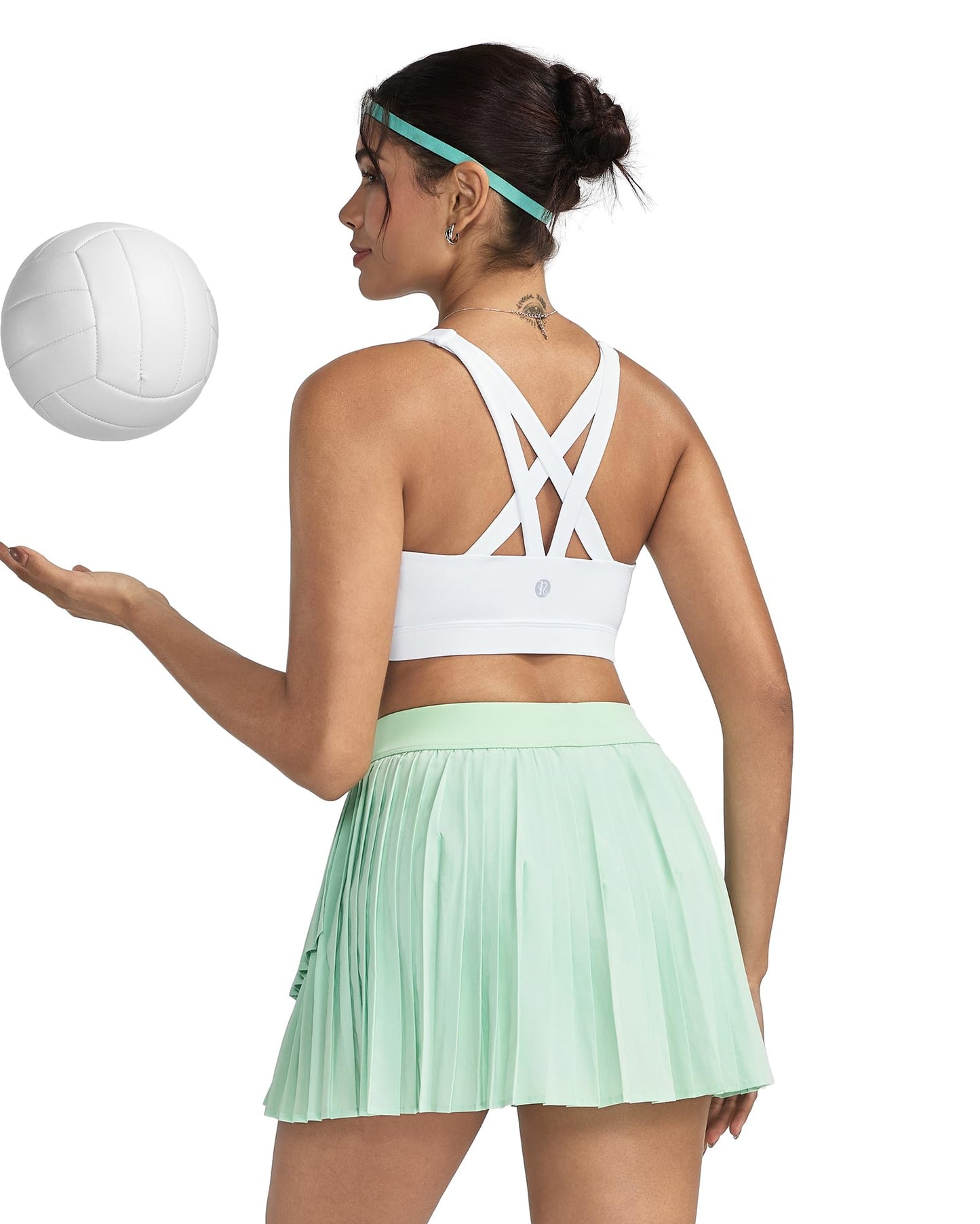 RUNNING GIRL® Medium-Support Strappy Sports Bra | Removable Cups & Wide Straps for Yoga Gym