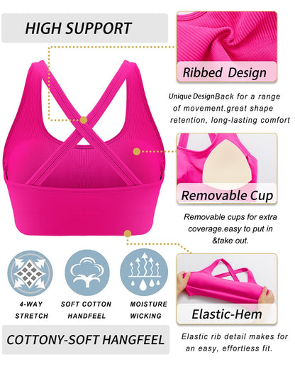 RUNNING GIRL® High-Impact Sculpting Sports Bra | Fixed Moulded Cups & Versatile Racerback Design