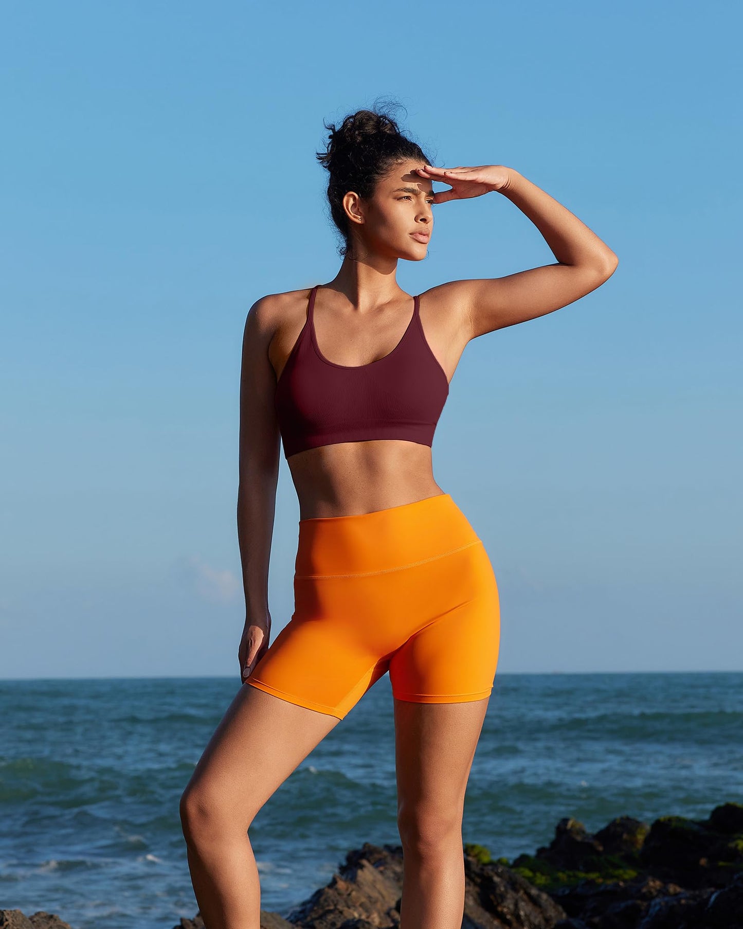 RUNNING GIRL® Sexy Criss-Cross Back Yoga Bra | Seamless Medium-Support Sports Bra