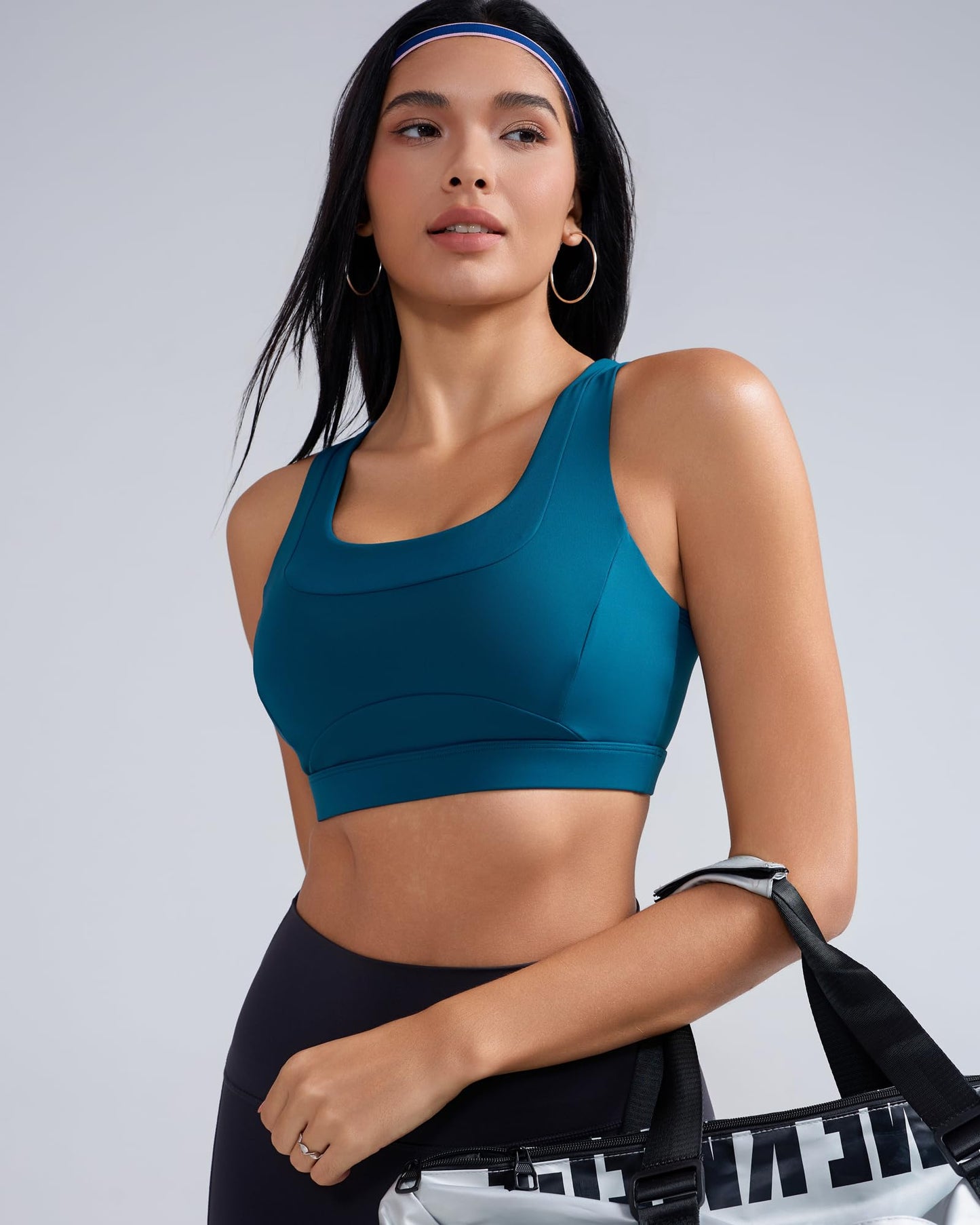 RUNNING GIRL® High-Support Racerback Tank Style Sports Bra | Fixed Molded Cups