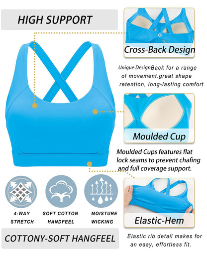 RUNNING GIRL® High-Impact Back-Support Sports Bra | Fixed Molded Cups