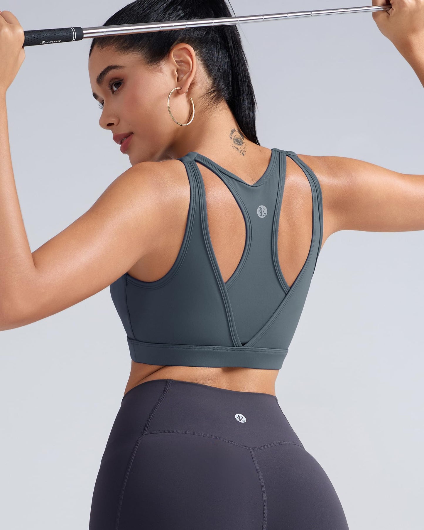 RUNNING GIRL® High-Support Racerback Tank Style Sports Bra | Fixed Molded Cups