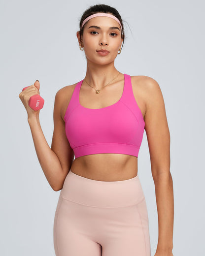 RUNNING GIRL® High Support Molded Cup Sports Bra with Sewn-in Pads