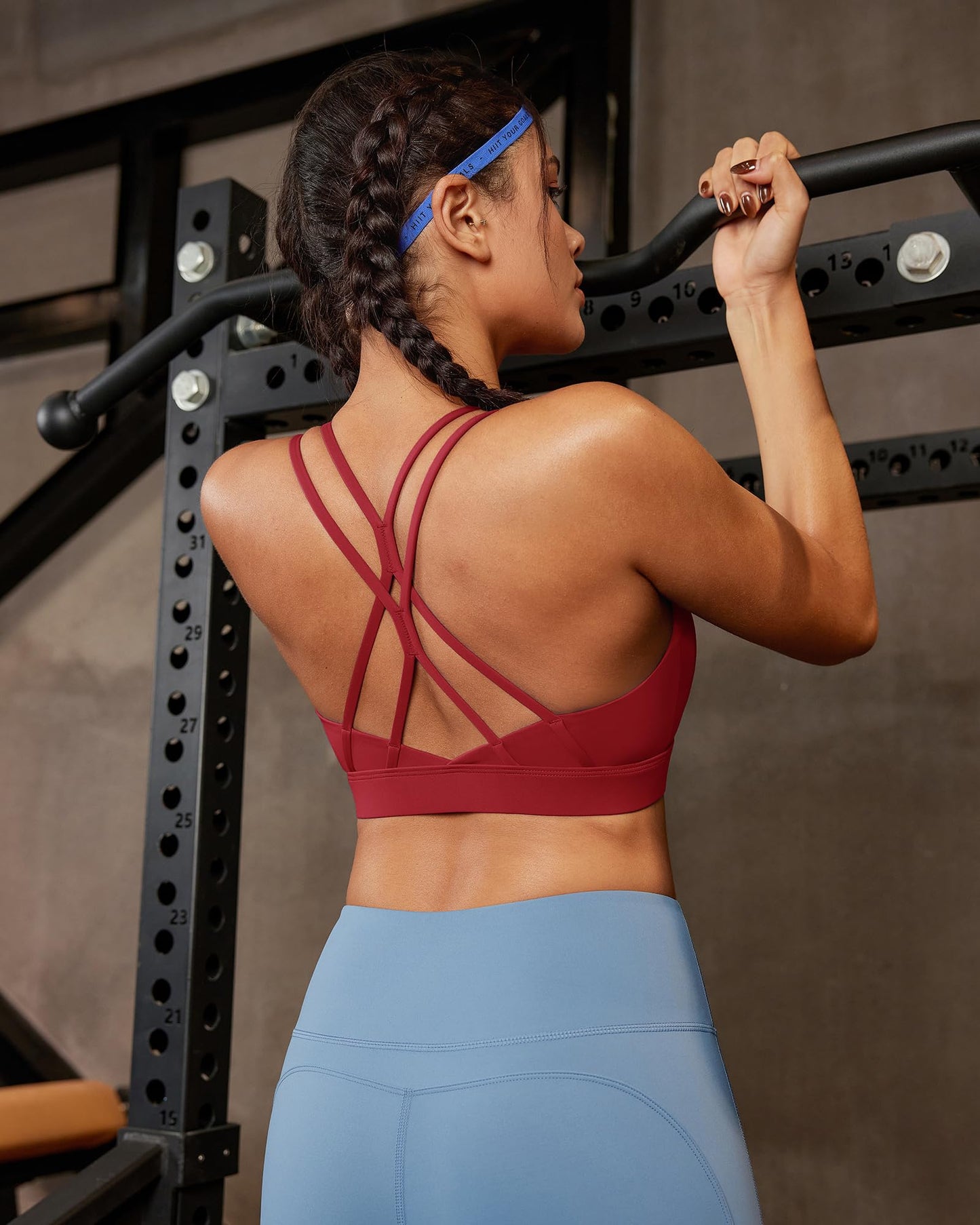 RUNNING GIRL® Strappy Criss-Cross Yoga Bra | Removable Cups & Medium Support Sculpting Bra
