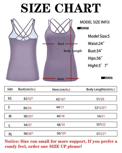 RUNNING GIRL® Essence Yoga Tank Top | Built-in Shelf Bra with Removable Cups & Buttery-Soft Sculpting Tank