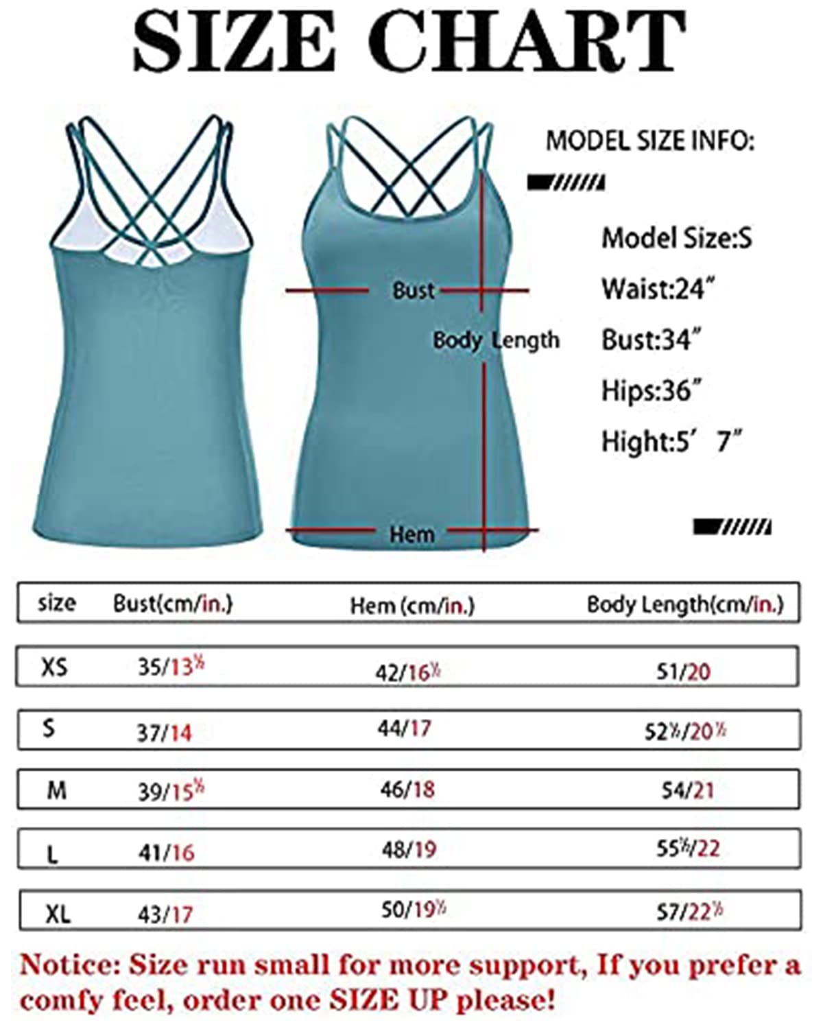 RUNNING GIRL® Sculpting Yoga Tank Top | Built-in Shelf Bra with Removable Cups & U-Shaped Back