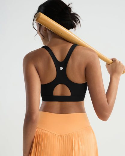 RUNNING GIRL® High-Impact Racerback Sports Bra | Fixed Molded Cups for Larger Busts