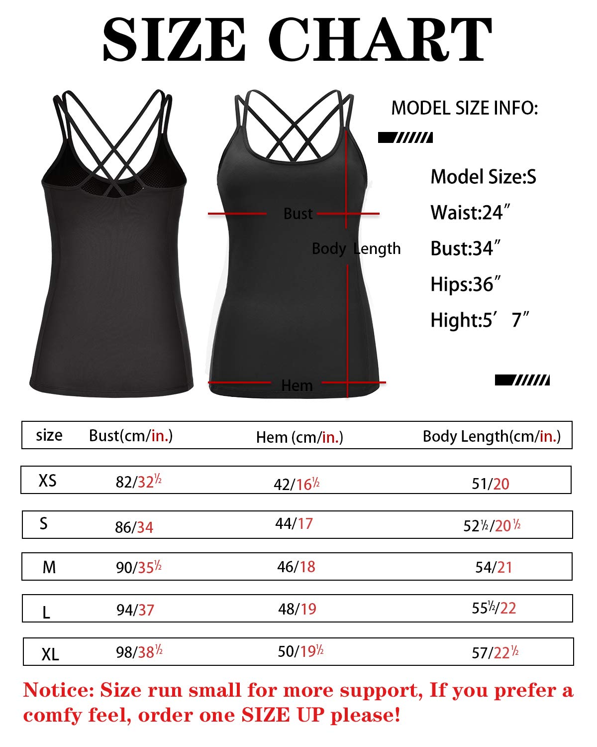 RUNNING GIRL® Sculpting Yoga Tank Top | Built-in Shelf Bra with Removable Cups & U-Shaped Back