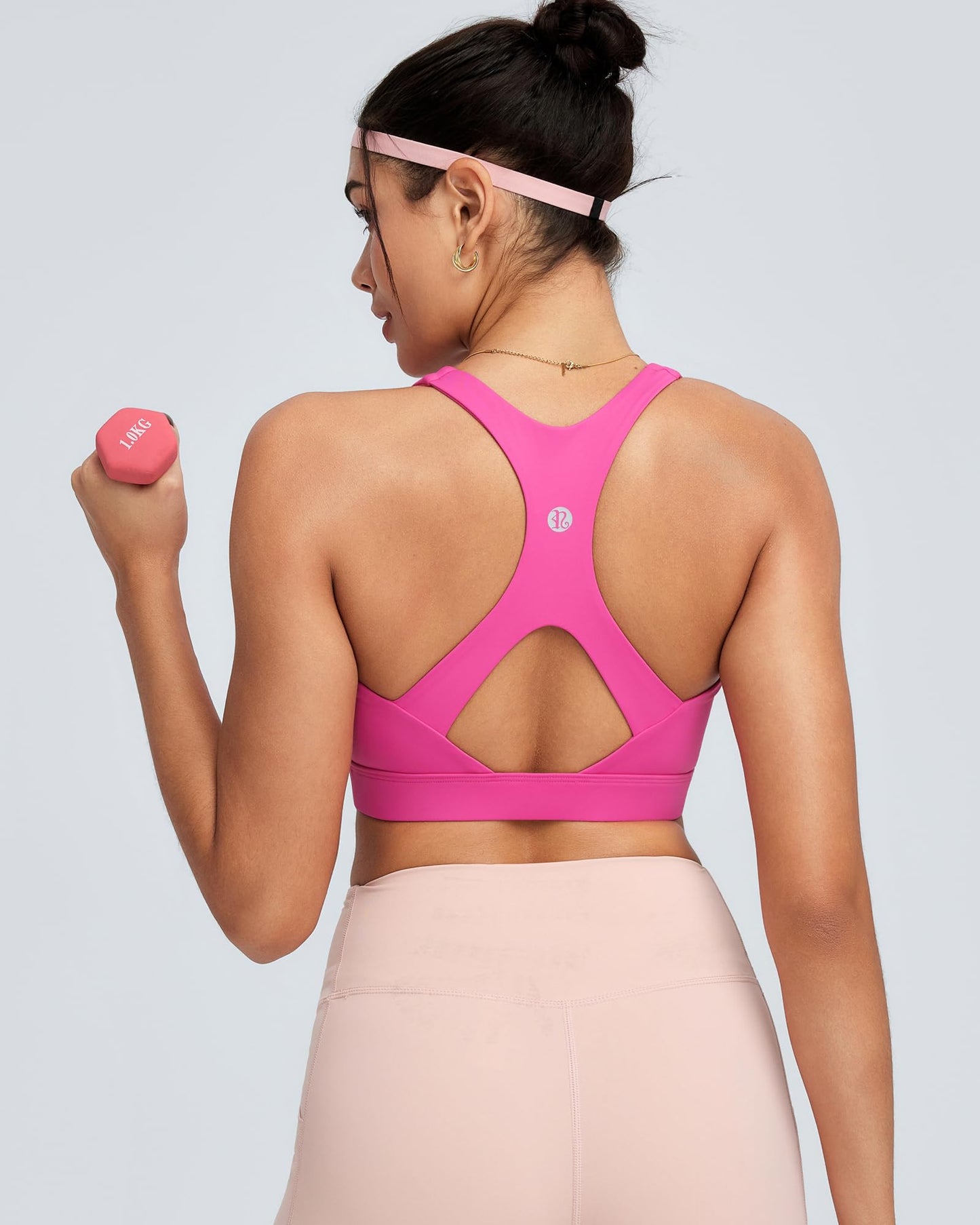 RUNNING GIRL® High Support Molded Cup Sports Bra with Sewn-in Pads