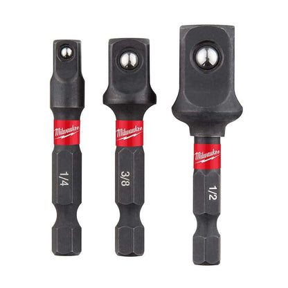 SHOCKWAVE Impact Duty 1/4 in. Hex Shank Socket Adapter Set (3-Piece)