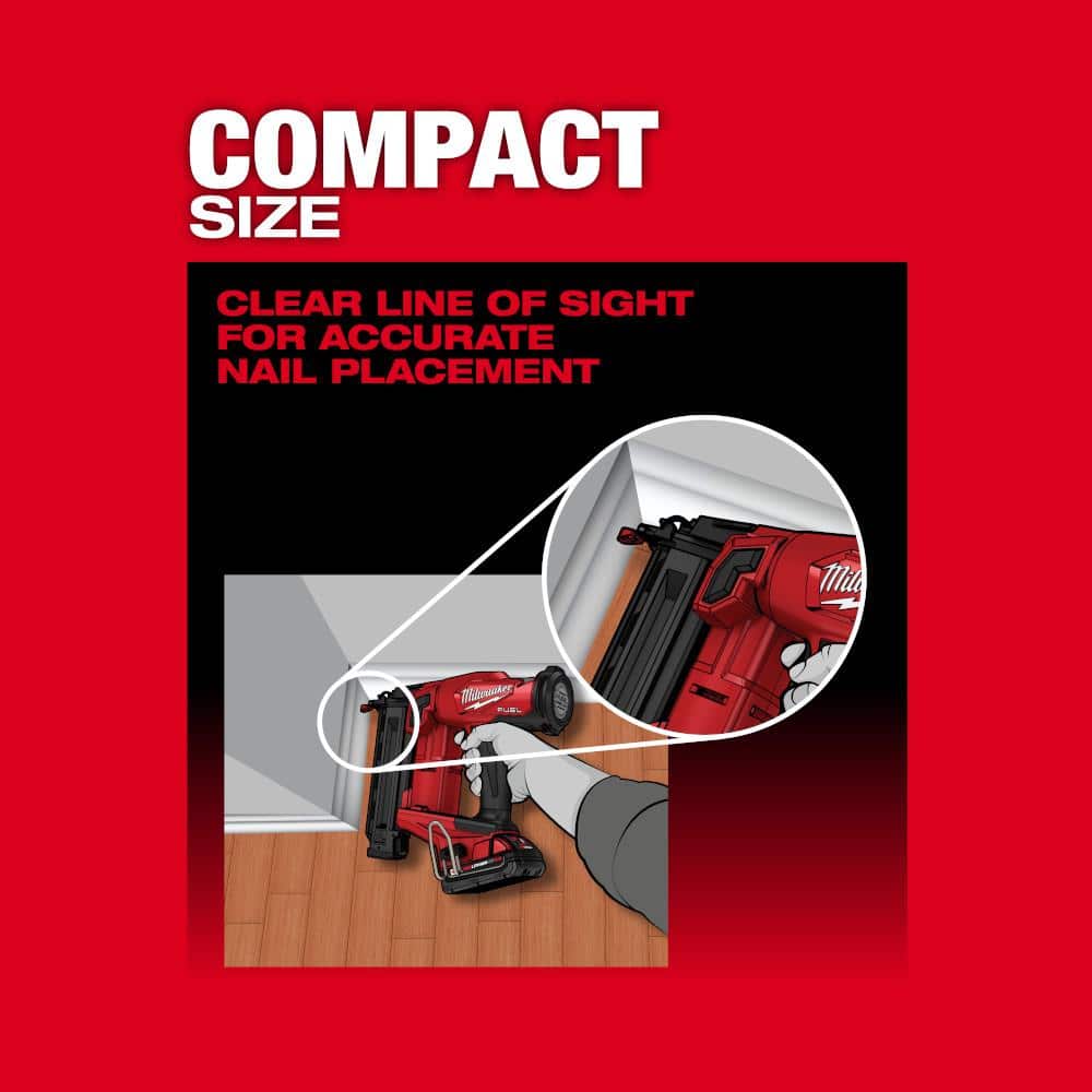 M18 FUEL 18-Volt Brushless Cordless Gen II 18-Gauge Brad Nailer (Tool-Only) with Clear Anti Scratch Safety Glasses