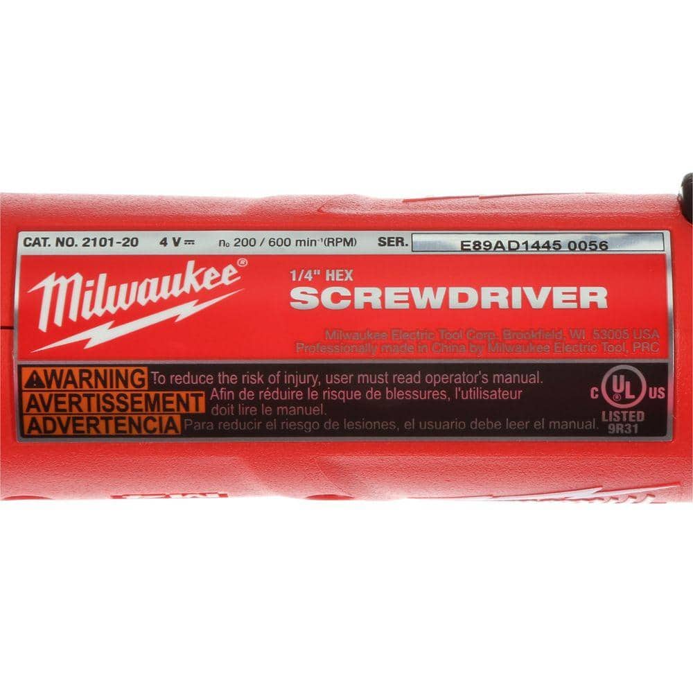 M4 4V Lithium-Ion Cordless 1/4 in. Hex Screwdriver 2-Battery Kit