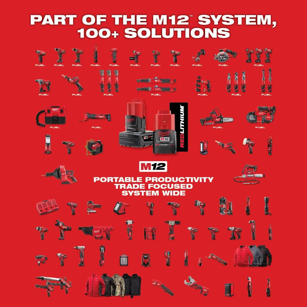 M12 FUEL SURGE 12V Lithium-Ion Brushless Cordless 1/4 in. Hex Impact Driver Compact Kit w/ M12 3/8 in. Ratchet