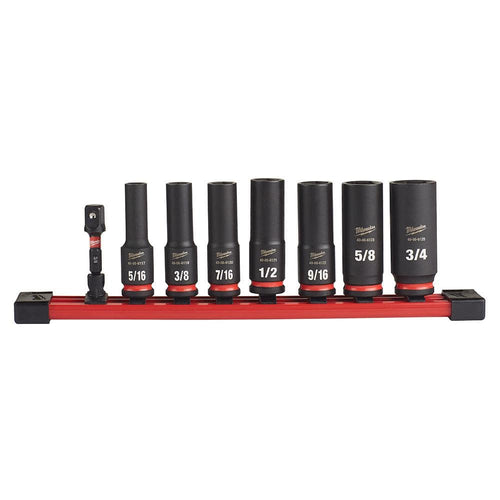 SHOCKWAVE Impact Duty 3/8 in. SAE Deep Impact Rated Socket Set (8-Piece)