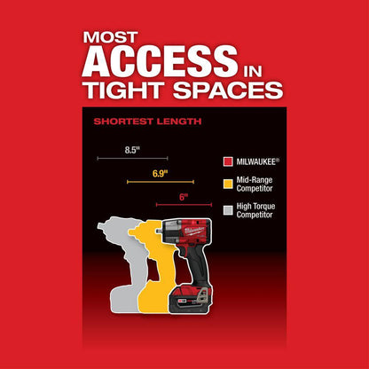 M18 FUEL GEN-2 18V Lithium-Ion Mid Torque Brushless Cordless 3/8 in. Impact Wrench with Friction Ring (Tool-Only)