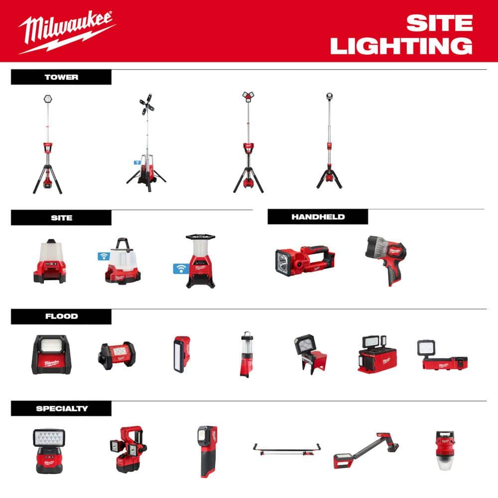 M18 18-Volt Lithium-Ion Cordless 6,000 Lumens Rocket Dual Power Tower Light with Charger (Tool-Only)