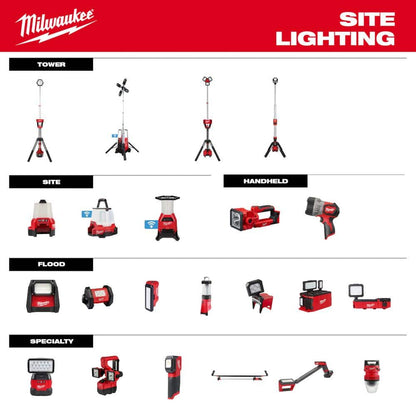 M18 18-Volt Lithium-Ion Cordless 6,000 Lumens Rocket Dual Power Tower Light with Charger with (1) XC 8.0 Ah Battery