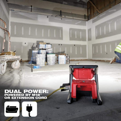 M18 GEN-2 18-Volt Lithium-Ion Cordless 4000 Lumens ROVER LED AC/DC Flood Light and M18 Compact Inverter