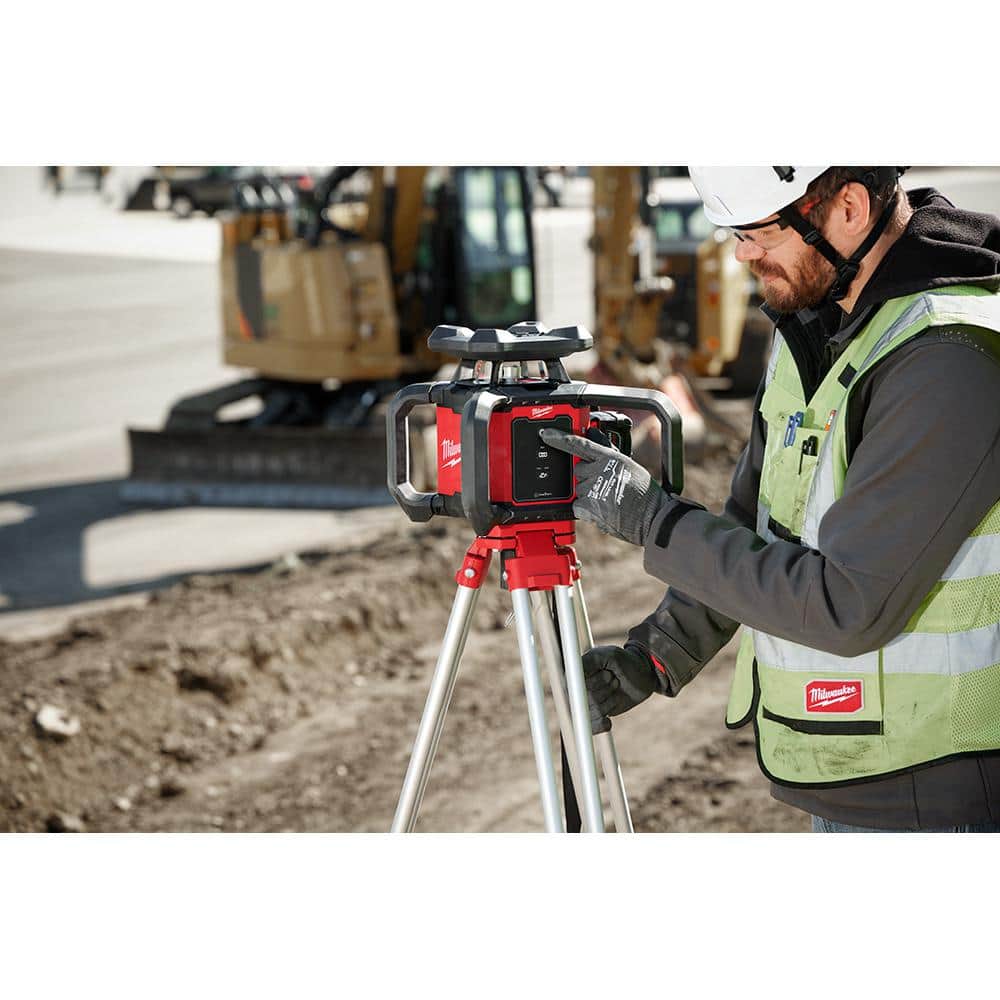 M18 2000 ft. Red Exterior Rotary Laser Level Kit with Receiver and Receiver Clamp