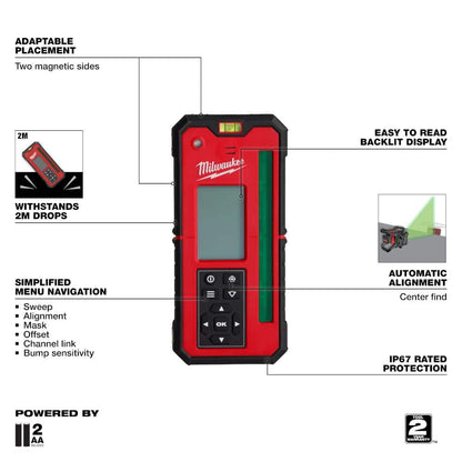 M18 2000 ft. Red Exterior Rotary Laser Level Kit with Receiver, Receiver Clamp, Tripod, and Grade Rod