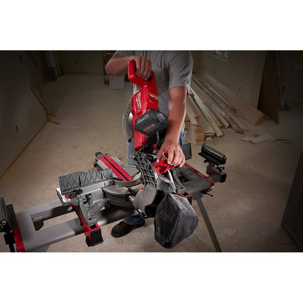M18 FUEL 18V Lithium-Ion Brushless Cordless 10 in. Dual Bevel Sliding Compound Miter Saw Kit with Miter Saw Stand