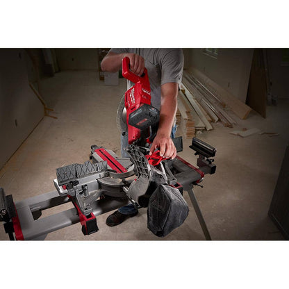 M18 FUEL 18V Lithium-Ion Brushless Cordless 10 in. Dual Bevel Sliding Compound Miter Saw Kit with Miter Saw Stand