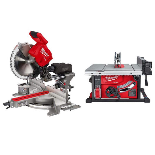 M18 FUEL 18V Lithium-Ion Brushless 12 in. Cordless Dual Bevel Sliding Compound Miter Saw with 8-1/4 in. Table Saw