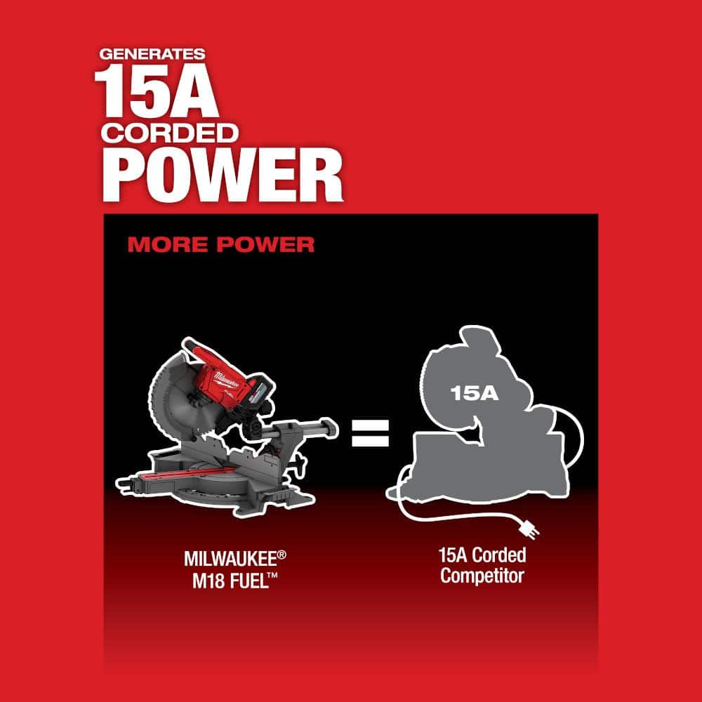 M18 FUEL 18V Lithium-Ion Brushless Cordless 12 in. Dual Bevel Sliding Compound Miter Saw Kit with One 12.0Ah Battery