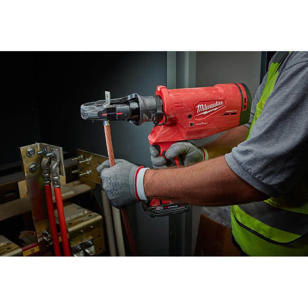M18 18V Lithium-Ion Cordless FORCE LOGIC 750 MCM Crimper Kit with EXACT #6 750 MCM Al Dies