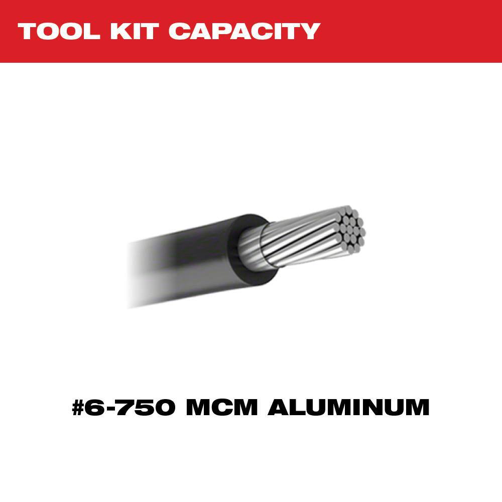 M18 18V Lithium-Ion Cordless FORCE LOGIC 750 MCM Crimper Kit with EXACT #6 750 MCM Al Dies