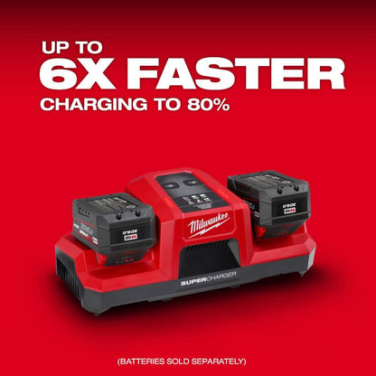 M18 18V Lithium-Ion Dual Bay Super Battery Charger with FORGE 6.0Ah Battery Pack (2-Pack)