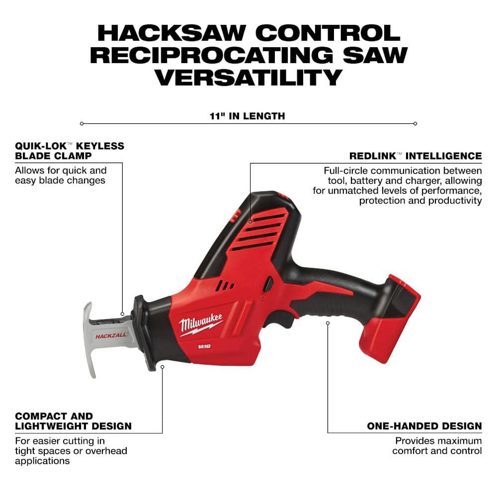 M18 18V Lithium-Ion Cordless Combo Kit 7-Tool with Screwdriver Bit Set and Multi-Tool Blade Set