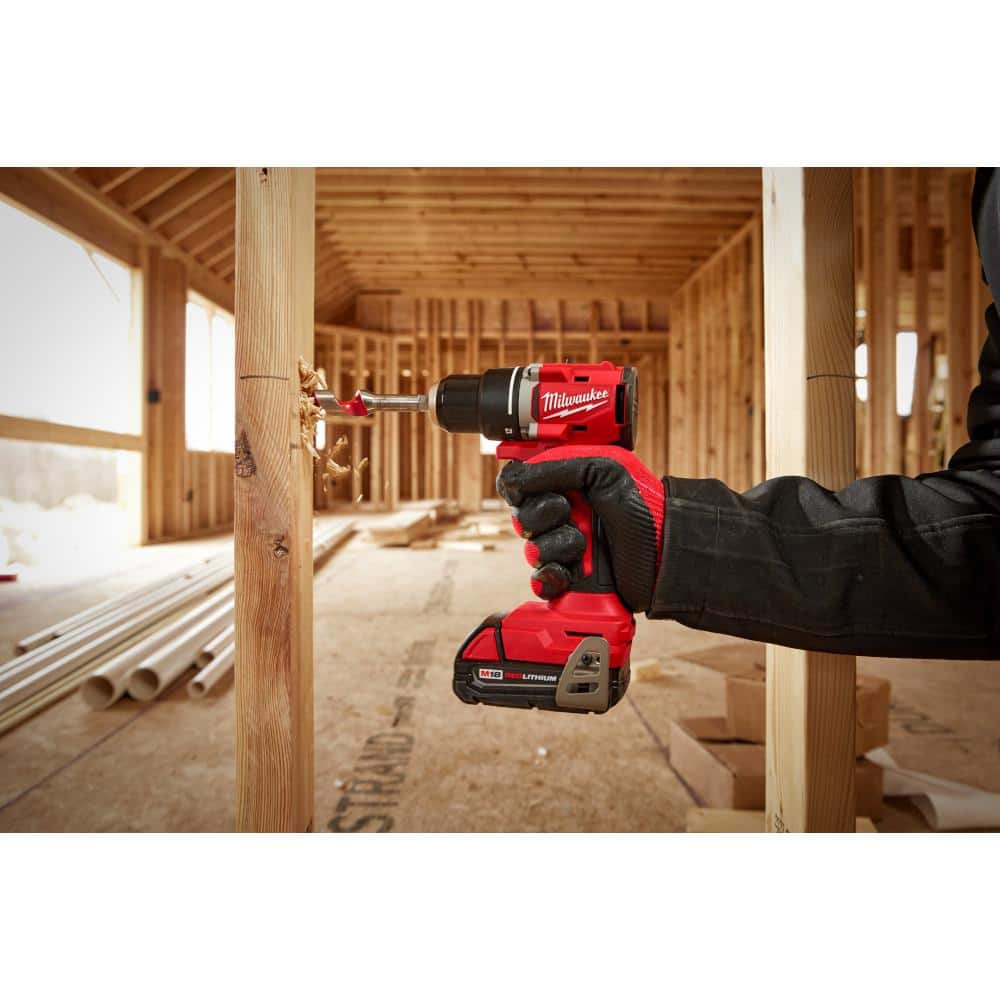 M18 18V Lithium-Ion Brushless Cordless Compact Drill/Impact Combo Kit (2-Tool) w/(2) 2.0 Ah Batteries w/5.0 Ah Battery