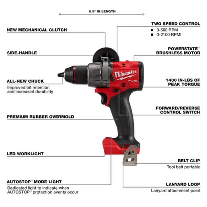 M18 FUEL 18V Lithium-Ion Brushless Cordless Combo Kit (5-Tool) with Two 5.0 Ah Batteries, 1 Charger 1 Tool Bag