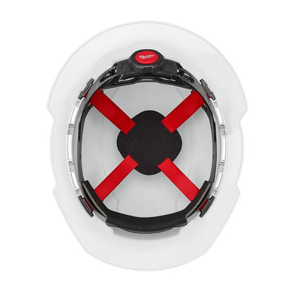 BOLT White Type 1 Class C Full Brim Vented Hard Hat with 4 Point Ratcheting Suspension